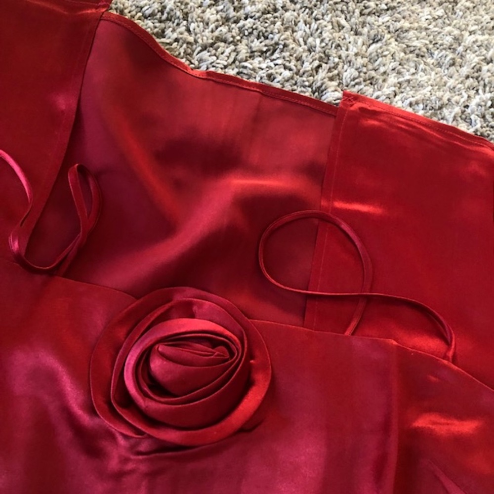 Reformation Frankie Dress Sangre Rosette - Picture 6 of 8